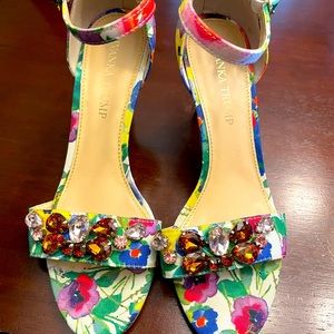 Ivanka Trump Gessa Floral Twill Sandal